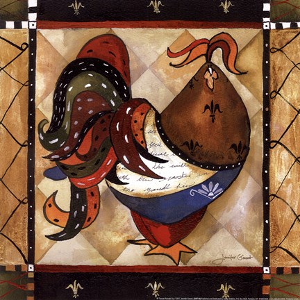 Framed Tuscan Rooster Sq I Print