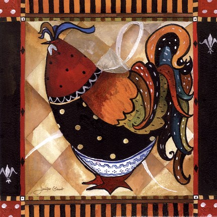 Framed Tuscan Rooster Sq II Print