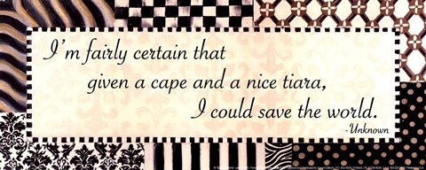 Framed Save The World - petite Print