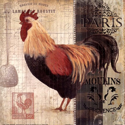 Framed Cockerel II Print