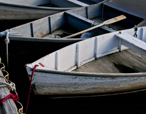 Framed Wooden Rowboats V Print