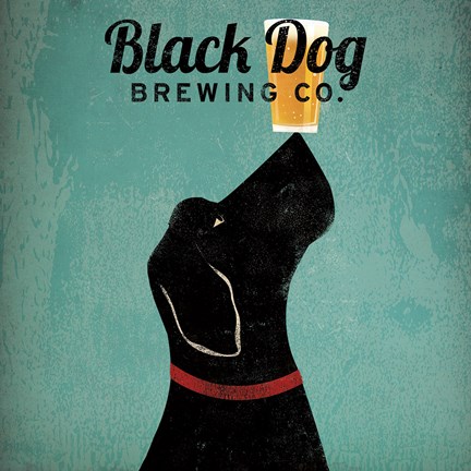 Framed Black Dog Brewing Co Square Print