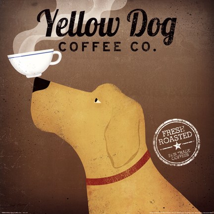 Framed Yellow Dog Coffee Co. Print