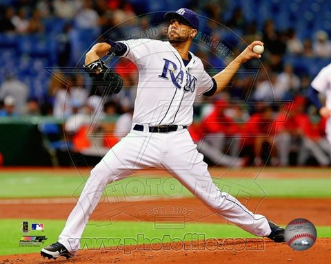 Framed David Price 2012 Action Print