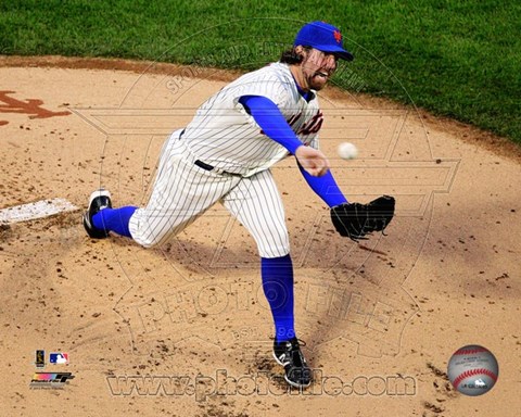 Framed R.A. Dickey 2012 Action Print