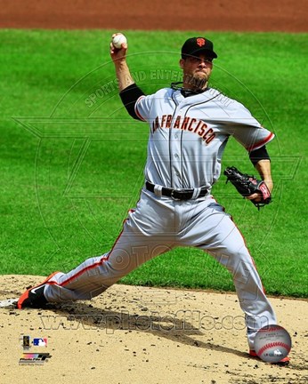 Framed Ryan Vogelsong 2012 Action Print