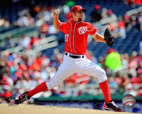Framed Stephen Strasburg 2012 baseball Print