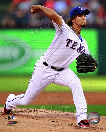 Framed Yu Darvish 2012 Action Print