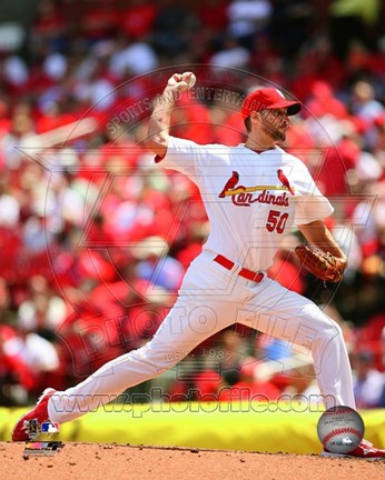 Framed Adam Wainwright 2012 Action Print
