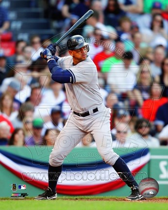 Framed Alex Rodriguez 2012 Action Print