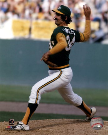 Framed Rollie Fingers Action Print