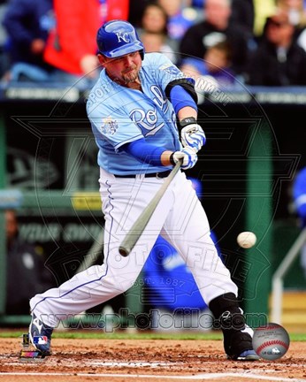 Framed Billy Butler 2012 Action Print