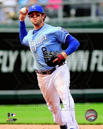 Framed Mike Moustakas 2012 Action Print