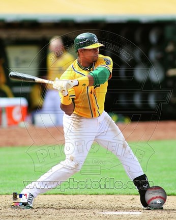 Framed Yoenis Cespedes 2012 Action Print