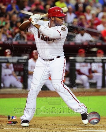 Framed Justin Upton 2012 Action Print