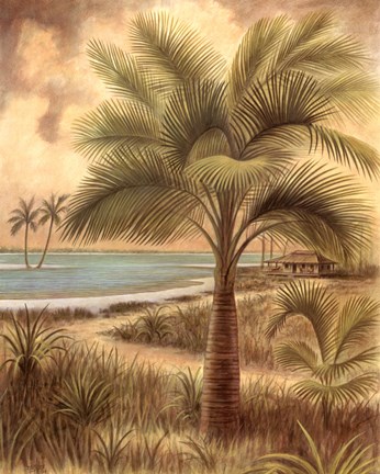 Framed Island Palm II Print