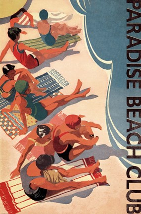Framed Paradise Beach Club Print