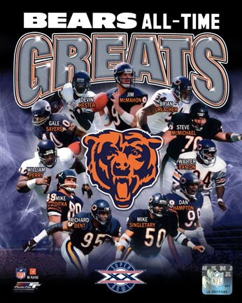 Framed Chicago Bears All-Time Greats Composite Print