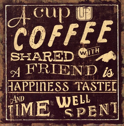 Framed Coffee Quote I Print