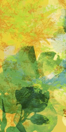 Framed Teal &amp; Silhouettes I Print