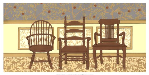 Framed Arts &amp; Crafts Chairs I Print
