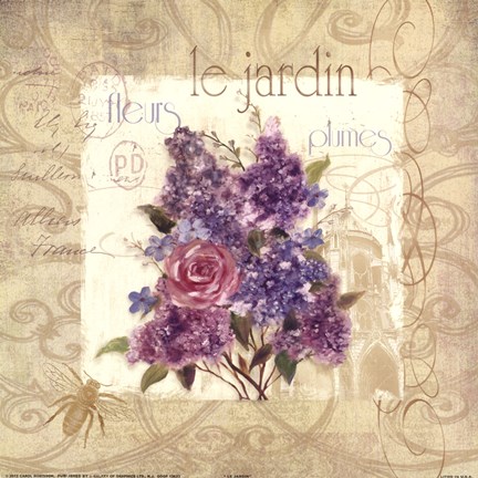 Framed Le Jardin Print