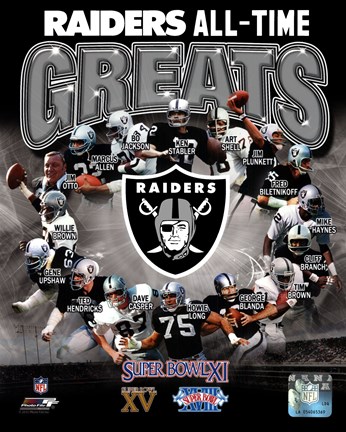 Framed Oakland Raiders All Time Greats Composite Print