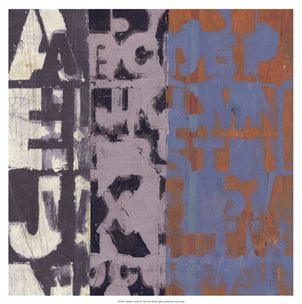 Framed Alphabet Overlay I Print