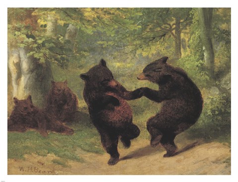 Framed Dancing Bears Print