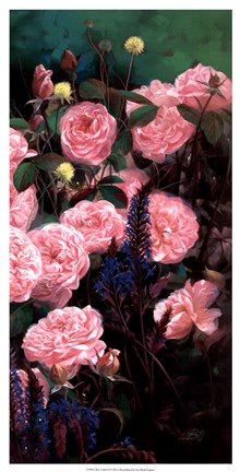Framed Rose Garden II Print
