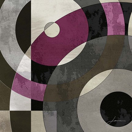 Framed Concentric Squares I Print