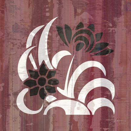 Framed Glyphic Tiles I Print