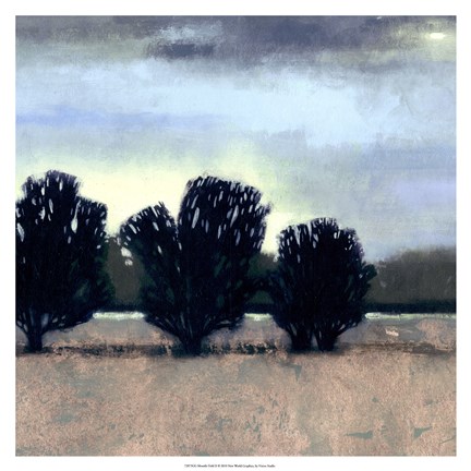 Framed Moonlit Field II Print
