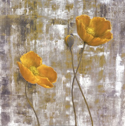 Framed Yellow Flowers I Print