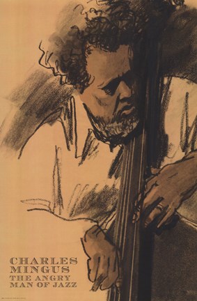 Framed Charles Mingus Print