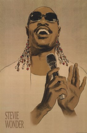 Framed Stevie Wonder Print