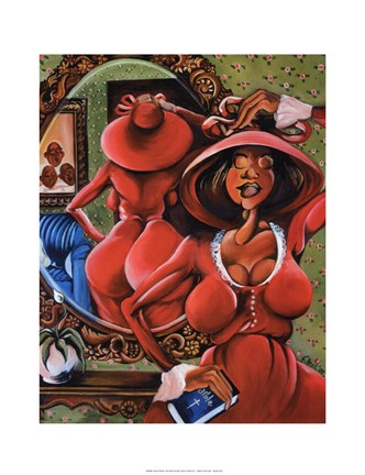 Framed Red Dress Print