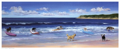 Framed Hot Dogs Surf Print