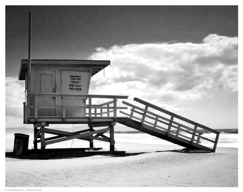 Framed Santa Monica Beach Print