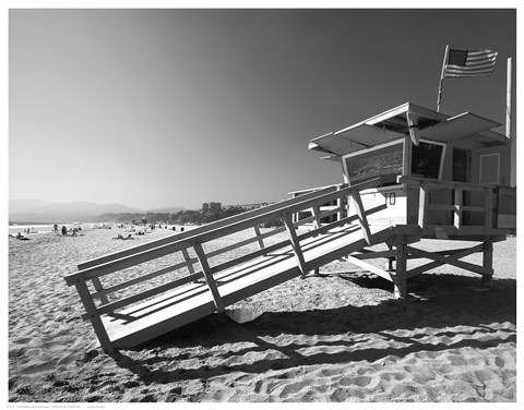 Framed California Lifeguard Stand Print