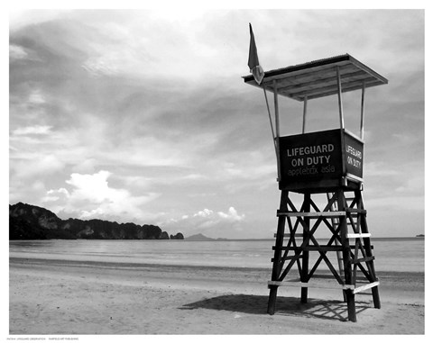 Framed Lifeguard Observation Tower Print