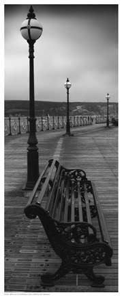 Framed Bench on the Boardwalk Print