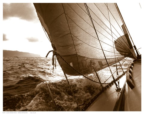 Framed Sailing Towards the Sun Print