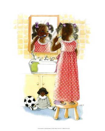 Framed Sunshine Smiles (Girl) Print