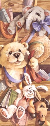 Framed Teddy Bear Playtime Print