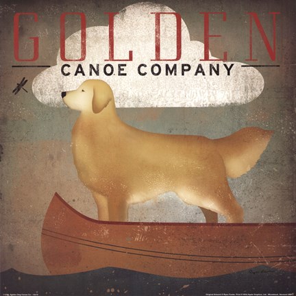 Framed Golden Dog Canoe Co. Print