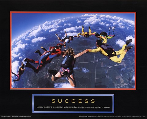 Framed Success - Skydivers Print