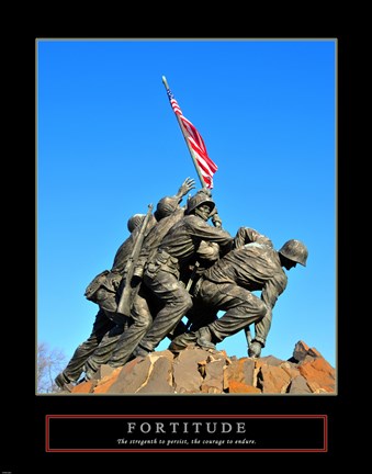 Framed Fortitude-Iwo Jima Print