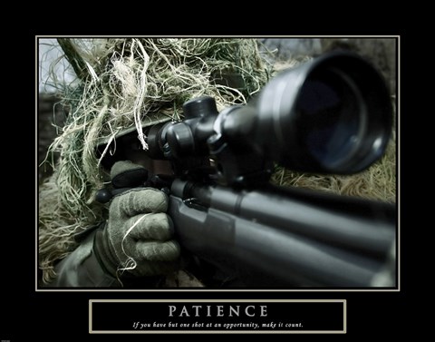 Framed Patience - Military Man Print