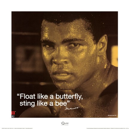 Framed Muhammad Ali- Butterfly Print